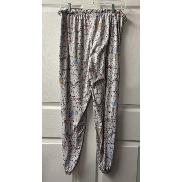 Care Bears Pajama Pants Womens Size Large Light Gray Pull On Tie Jogger Style - Picture 3 of 6